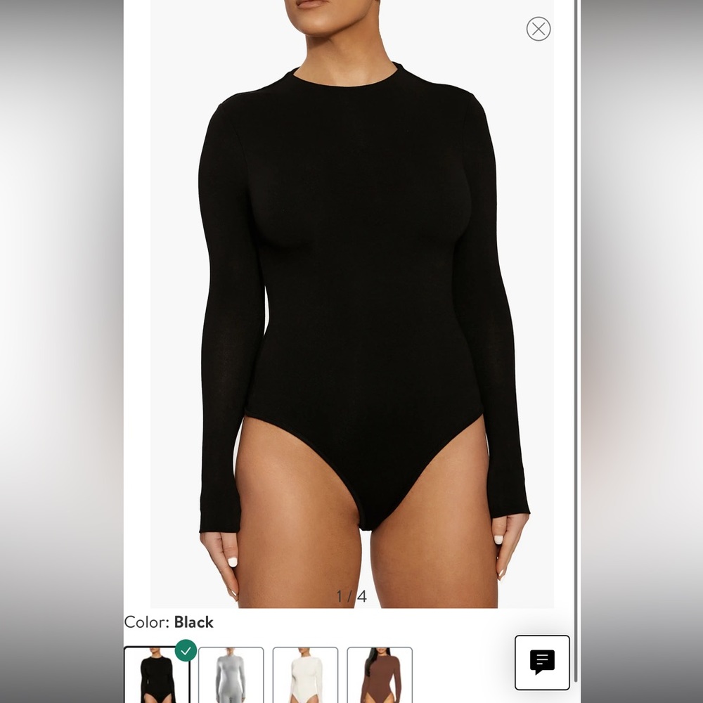 Naked wardrobe black bodysuit. Size Large. Only worn once